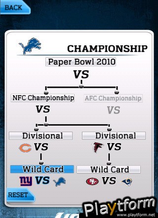 NFL Paperbowl Detroit (iPhone/iPod)