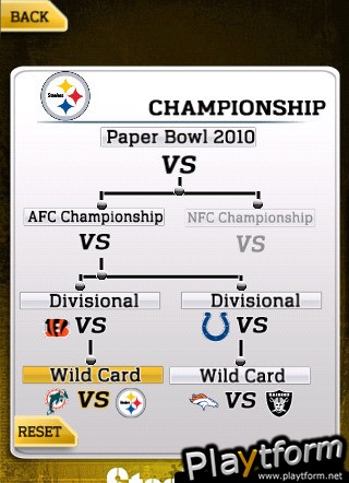 NFL Paperbowl Pittsburgh (iPhone/iPod)