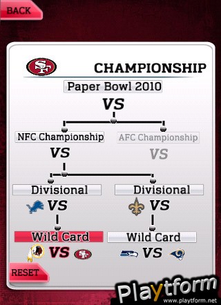 NFL Paperbowl San Francisco (iPhone/iPod)