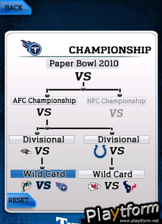 NFL Paperbowl Tennessee (iPhone/iPod)
