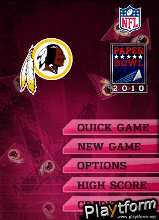 NFL Paperbowl Washington (iPhone/iPod)