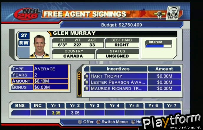 NHL 2K6 (PlayStation 2)