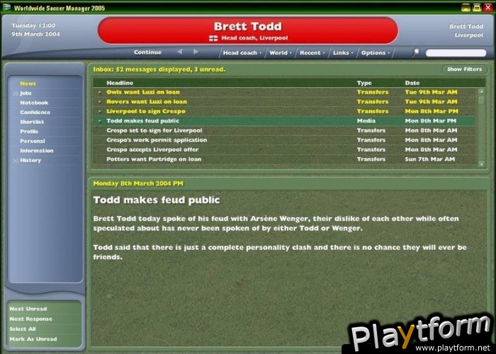 Worldwide Soccer Manager 2005 (PC)