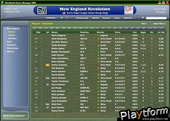 Worldwide Soccer Manager 2005 (PC)