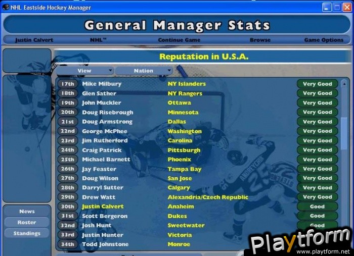NHL Eastside Hockey Manager (PC)
