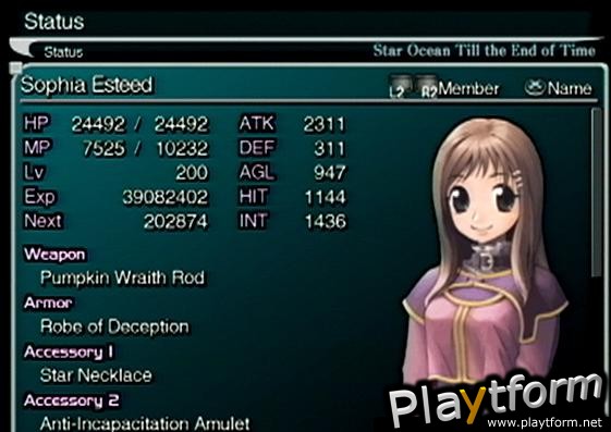 Star Ocean: Till the End of Time (PlayStation 2)