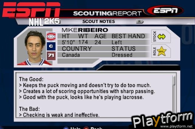 ESPN NHL 2K5 (PlayStation 2)