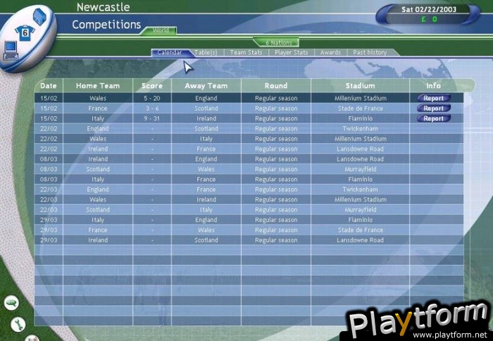 Pro Rugby Manager 2004 (PC)