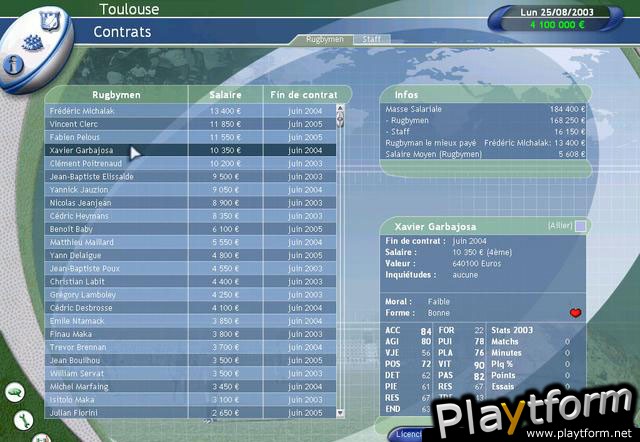 Pro Rugby Manager 2004 (PC)