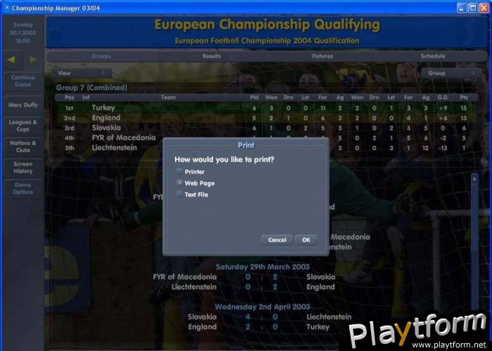 Championship Manager: Season 03/04 (PC)