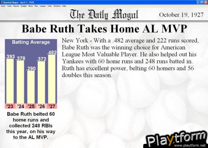 Baseball Mogul 2004 (PC)