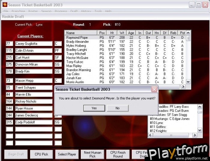 Season Ticket Basketball 2003 (PC)