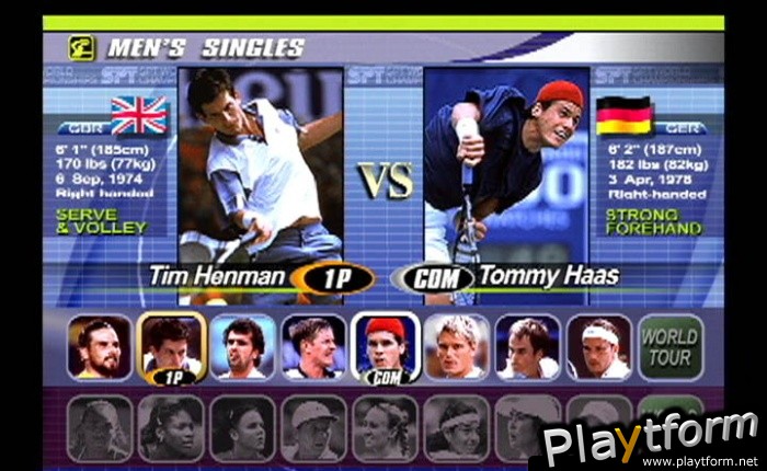 Sega Sports Tennis (PlayStation 2)