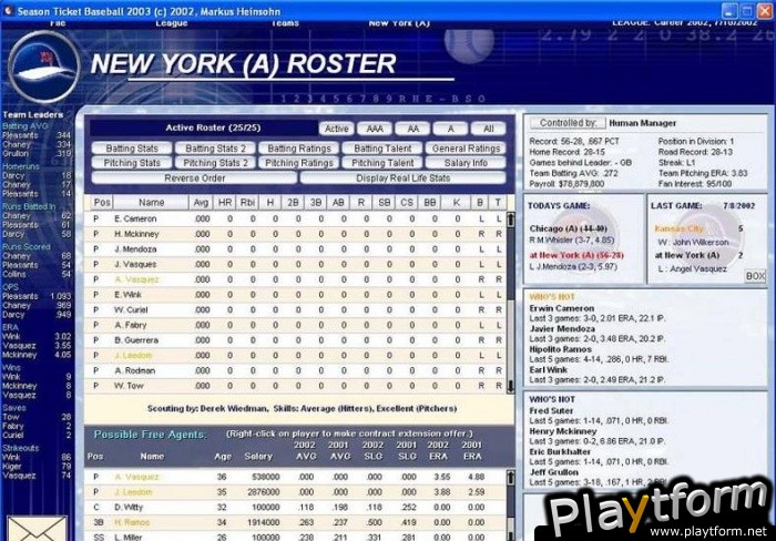Season Ticket Baseball 2003 (PC)