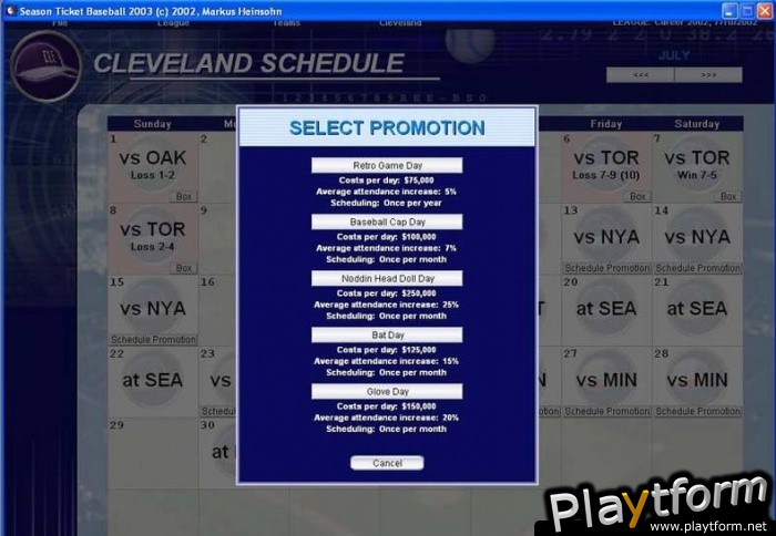 Season Ticket Baseball 2003 (PC)