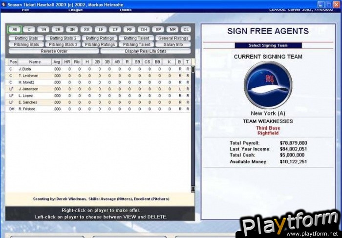 Season Ticket Baseball 2003 (PC)