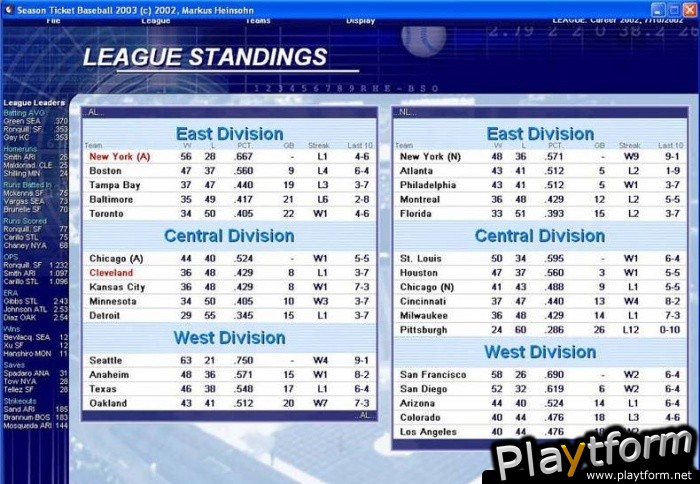 Season Ticket Baseball 2003 (PC)