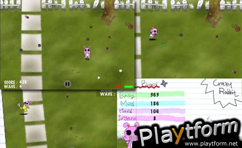 Crazy rabbit in backyard (iPhone/iPod)