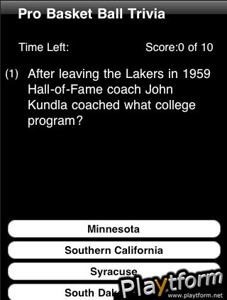 Pro Basketball Trivia (iPhone/iPod)