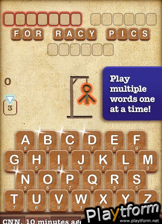 Hangman RSS for the brave only - play with real-time news (iPhone/iPod)