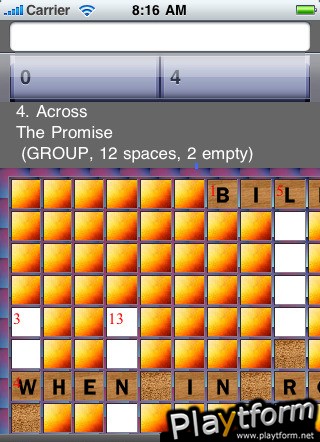 Pop Music Crossword (iPhone/iPod)