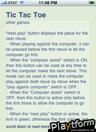 Tic Tac Toe for iPhone (iPhone/iPod)