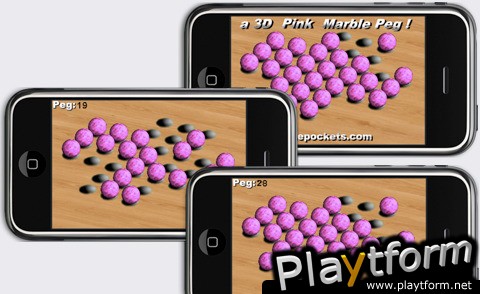 a 3D Pink Marble Peg ! (iPhone/iPod)