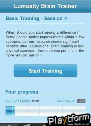 Lumosity Brain Trainer (iPhone/iPod)