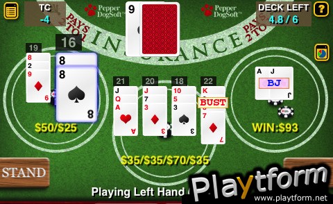 BlackJack 21 Professional Simulator (iPhone/iPod)