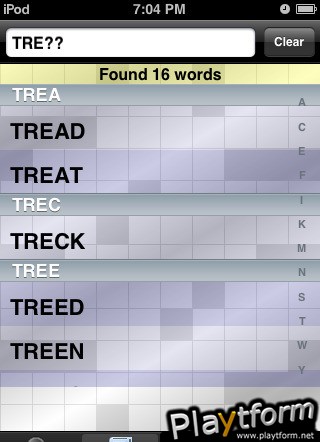 Crossword Helper (iPhone/iPod)