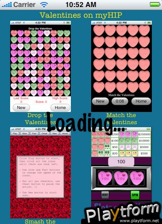 Valentines Games on myHIP (iPhone/iPod)