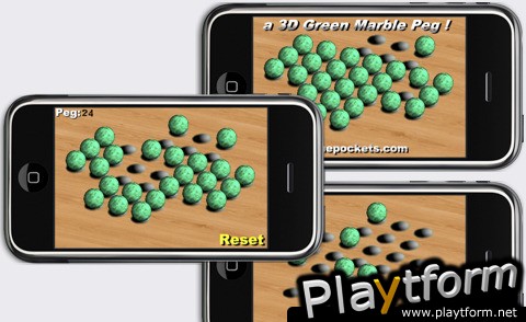 a 3D Green Marble Peg ! (iPhone/iPod)