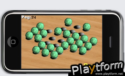 a 3D Green Marble Peg ! (iPhone/iPod)