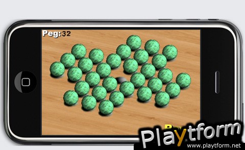 a 3D Green Marble Peg ! (iPhone/iPod)