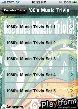 Decades Music Trivia (iPhone/iPod)