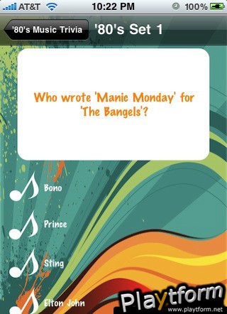Decades Music Trivia (iPhone/iPod)