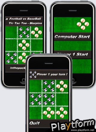 a Football vs BaseBall Tic Tac Toe - Morpion (iPhone/iPod)