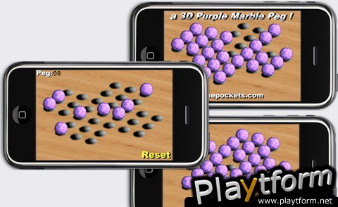 a 3D Purple Marble Peg ! (iPhone/iPod)
