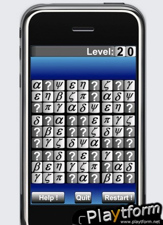 a Greek Alphabet Sudoku (iPhone/iPod)