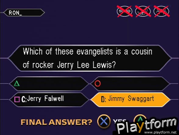Who Wants to Be a Millionaire 3rd Edition (PlayStation)