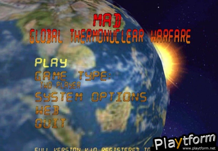 MAD - Global Thermonuclear Warfare (PC)