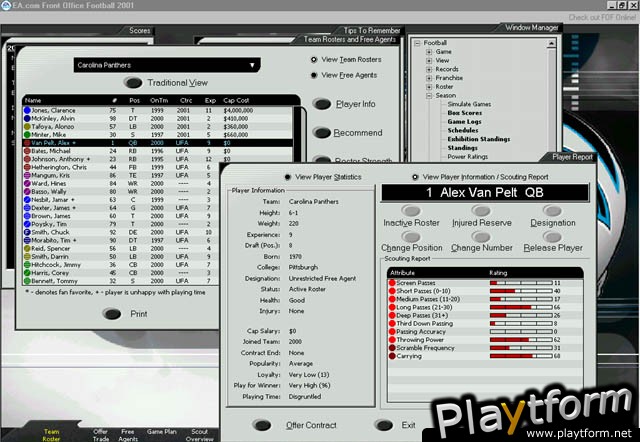 Front Office Football 2001 (PC)