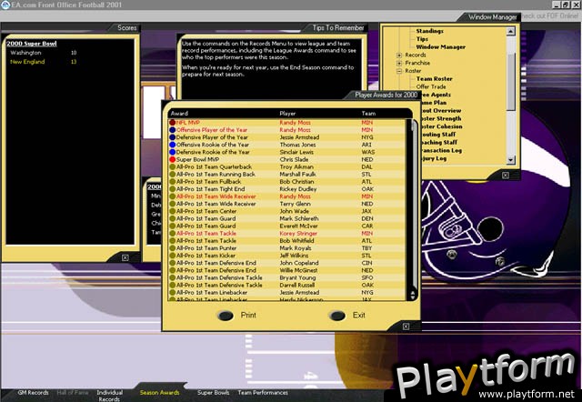 Front Office Football 2001 (PC)