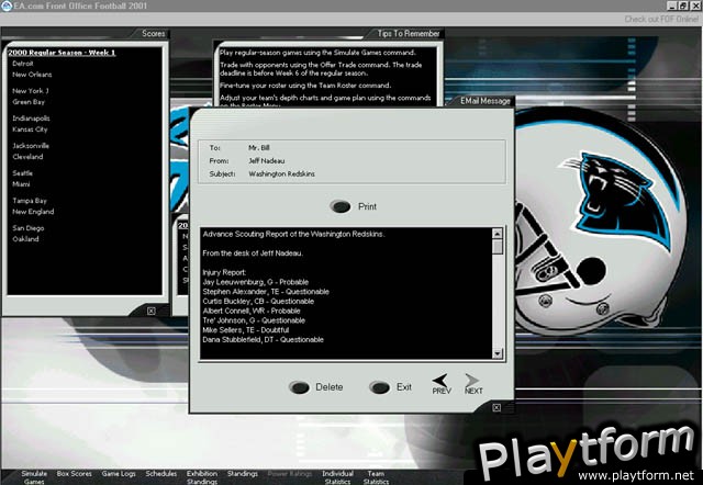 Front Office Football 2001 (PC)