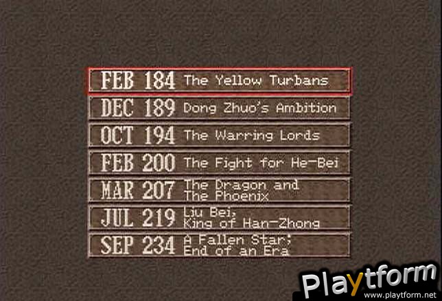 Romance of the Three Kingdoms VI: Awakening of the Dragon (PlayStation)