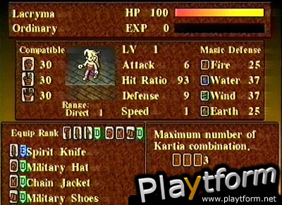 Kartia: The Word of Fate (PlayStation)