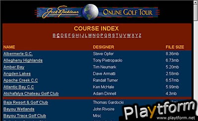 Jack Nicklaus Online Golf Tour (PC)