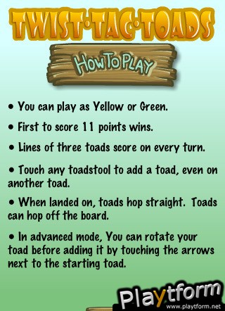 Twist-Tac-Toads (iPhone/iPod)