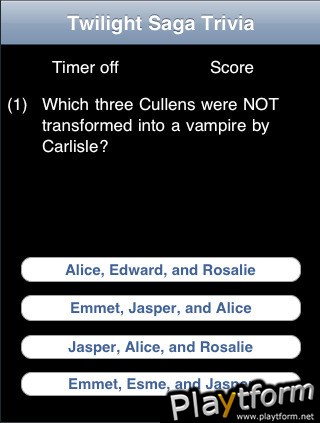 Twilight Saga Trivia (iPhone/iPod)