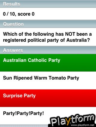 Oz Quiz (iPhone/iPod)